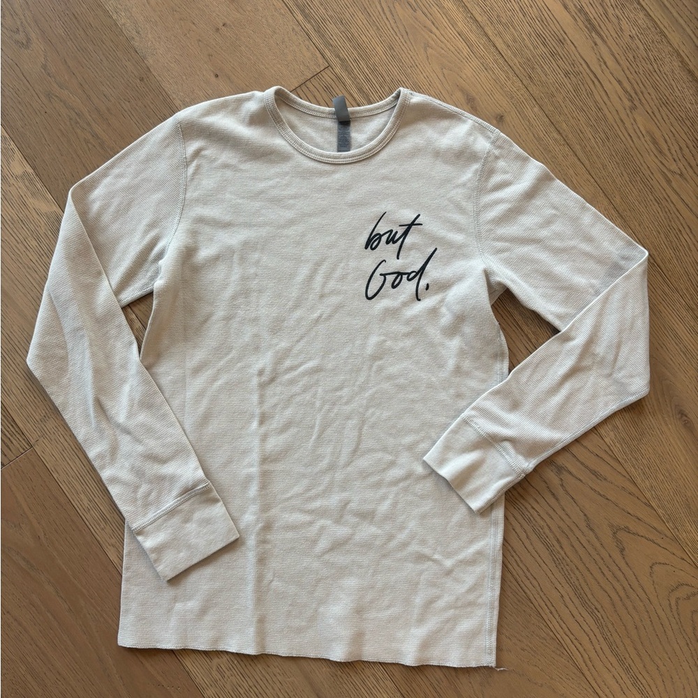Mack & Benj “But God” Tan Waffle Shirt